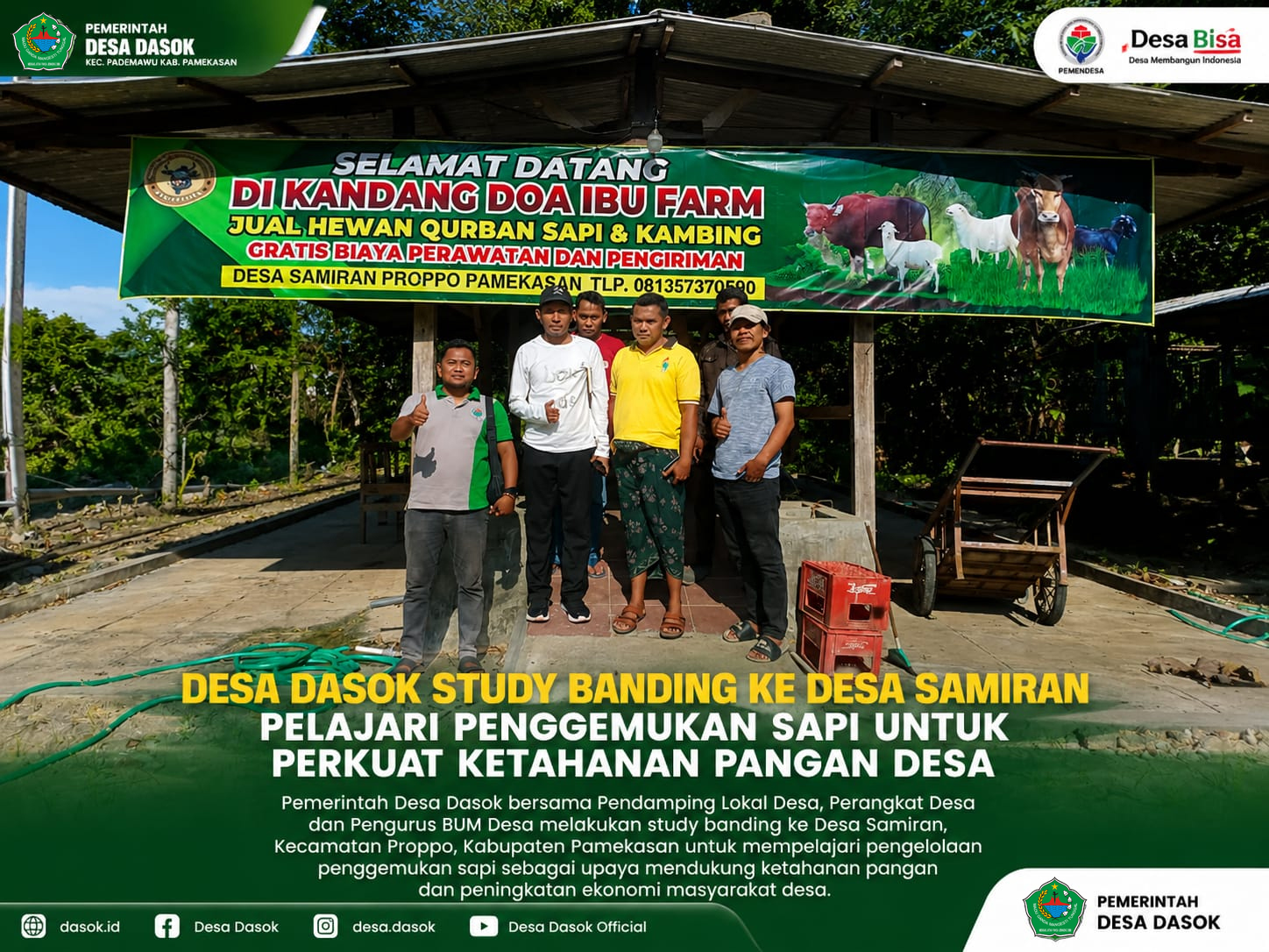 Study Banding Penggemukan Sapi, Dorong Ketahanan Pangan dan Kemandirian Ekonomi Desa